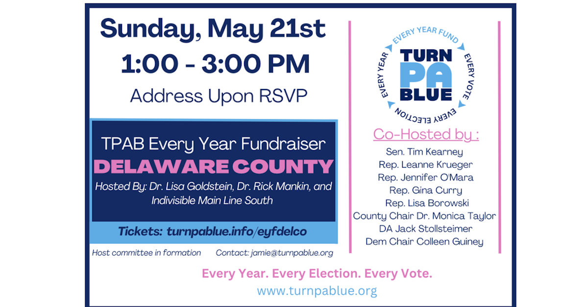Delaware County Every Year Fundraiser · Jenn OMara for PA House Delaware County Every Year Fundraiser · Jenn OMara for PA House